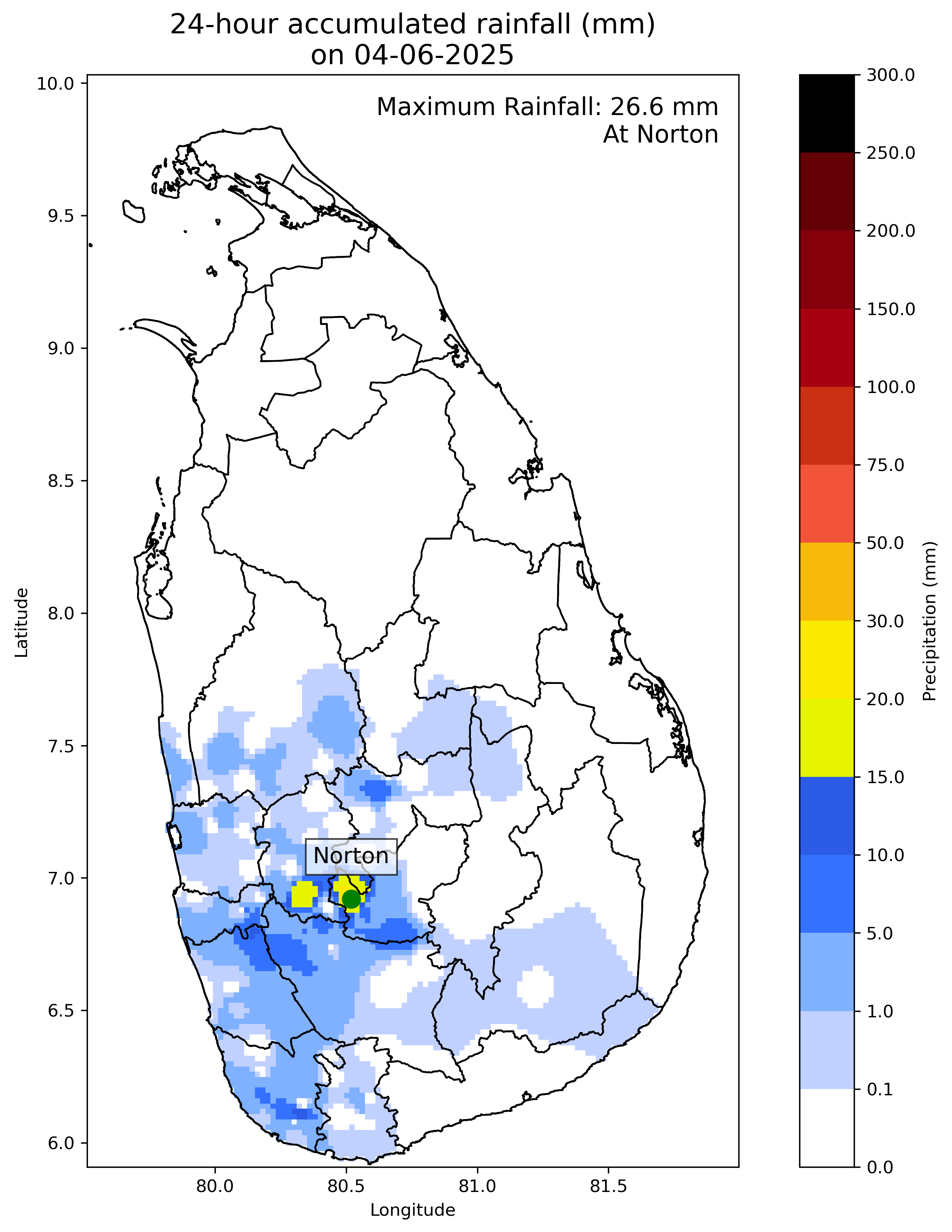 Sri Lanka Weather Map