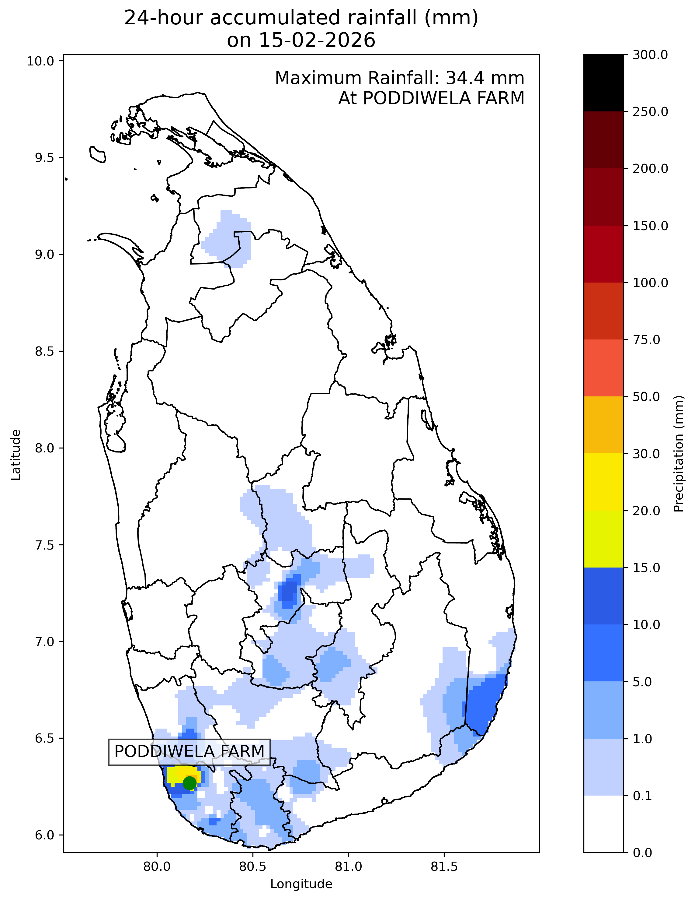 Sri Lanka Weather Map