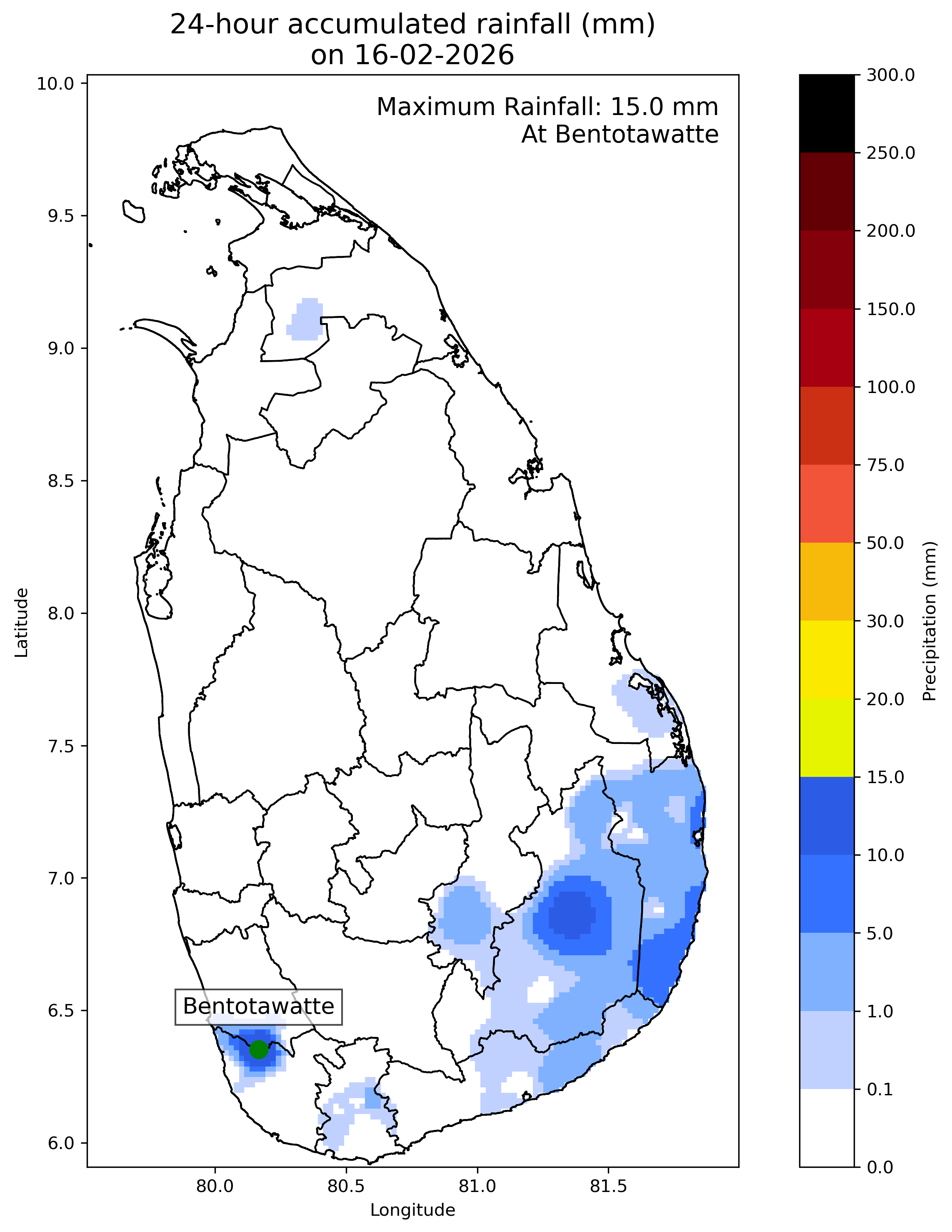 Sri Lanka Weather Map